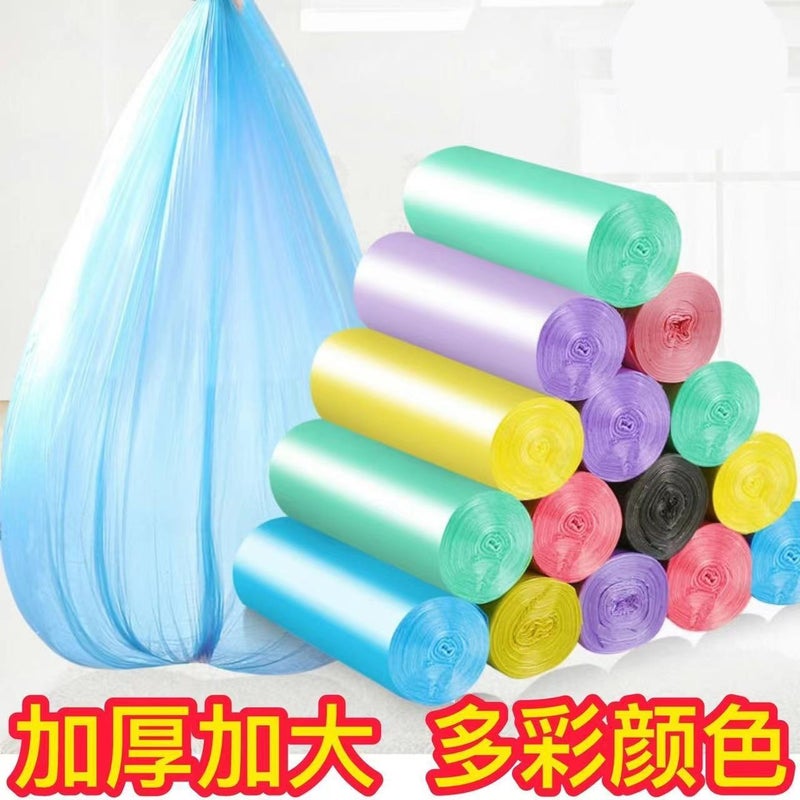5 Rolls Of New Material Garbage Bag Thickeneded Point-Break Disposable Household Medium Kitchen Flat Mouth Plastic Bag Roll - Image 3